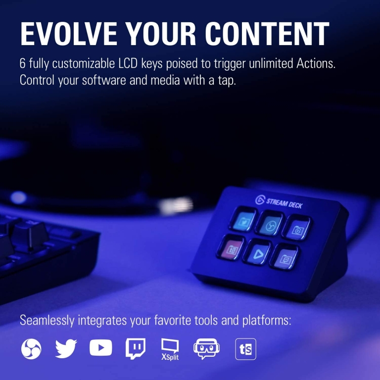 Elgato Stream Deck Mini – Compact Studio Controller， 6 macro keys， trigger actions in apps and software like OBS， Twitch， ​YouTube and more， works with Mac and PC - Image 6
